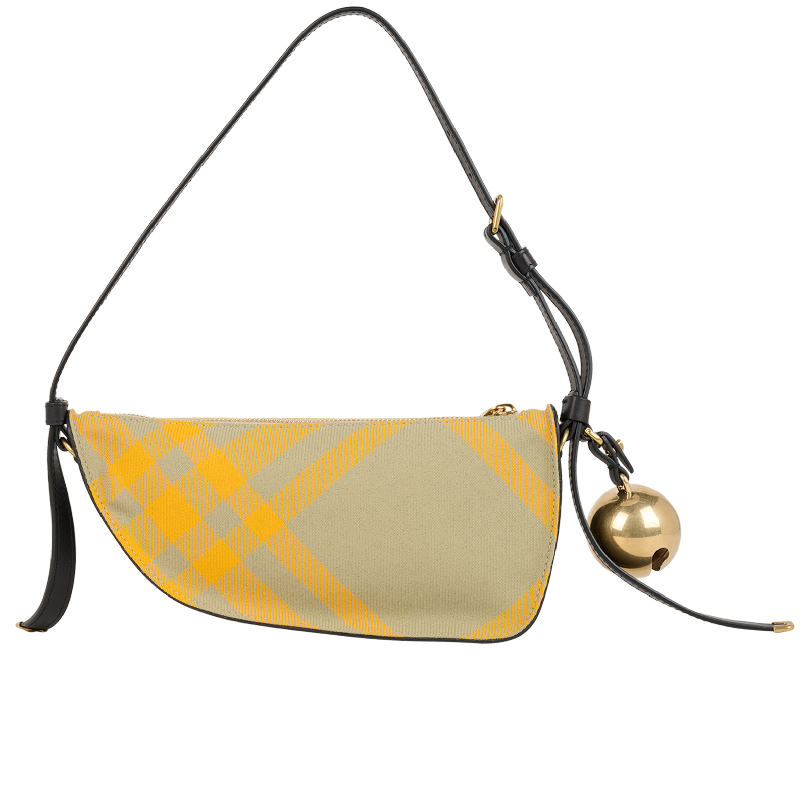 Mini Shield, &pound;450, Handbags, Yellow, Canvas/Leather, Back view